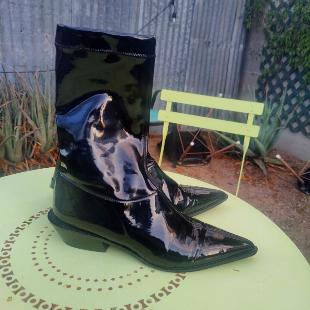 Tibi boots varnish